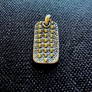 David Yurman Alligator Dog tag Ss 925 Authentic. ALL OFFERS CONSIDERED *